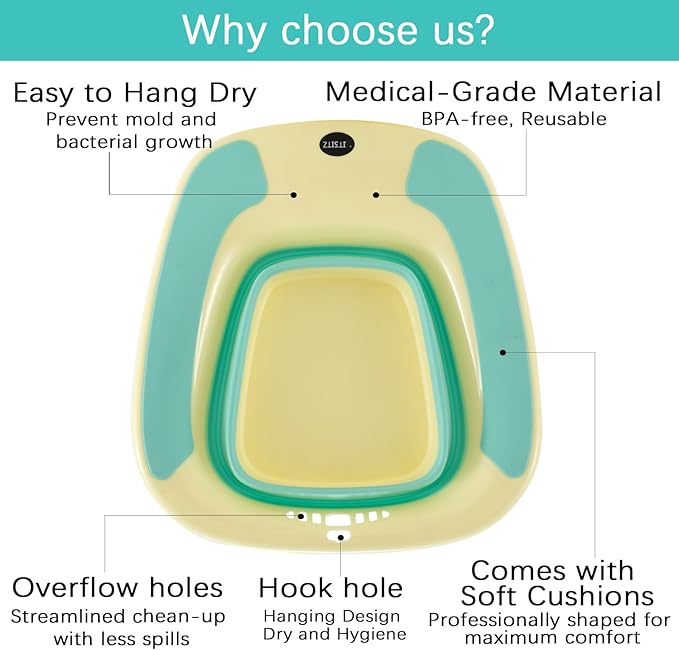 Sitz Bath, Portable Sitz Bath for Toilet Seat, Sitz Bath for Hemorrhoids - Image 6