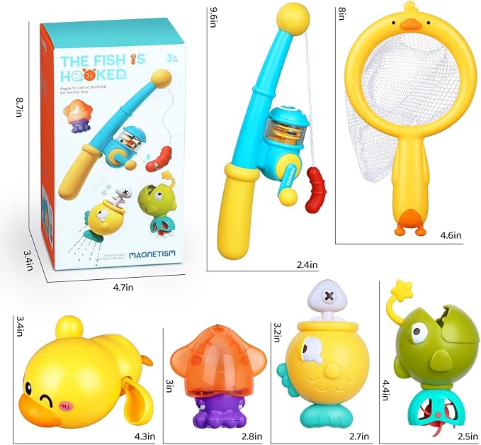 Baby Bath Toys for Kids Ages 1-3, Magnetic Fishing Games - Image 6