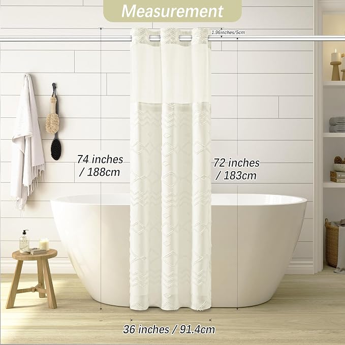 No Hooks Stall Shower Curtain - Image 6
