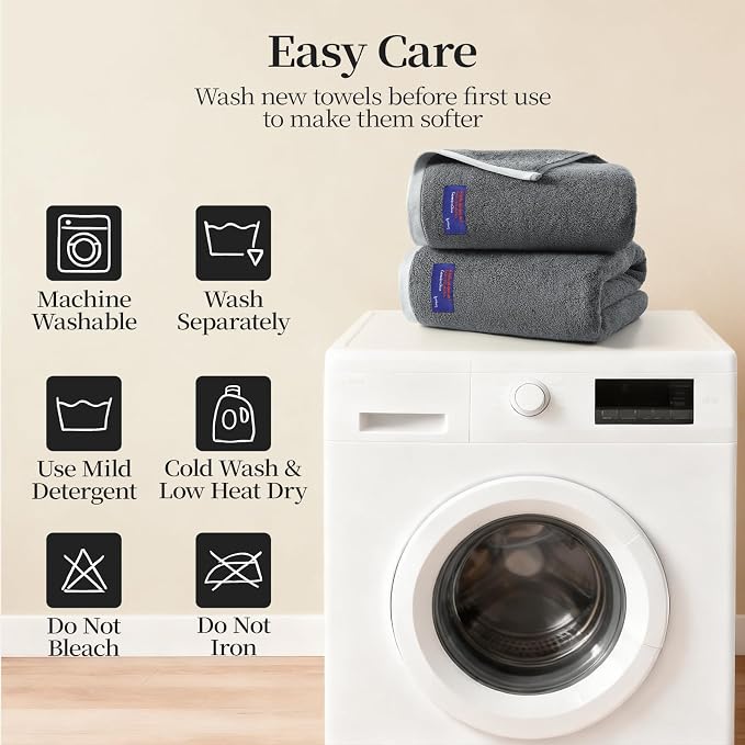 REDKISS 2 Pack 100% Cotton Bath Towels - Image 9