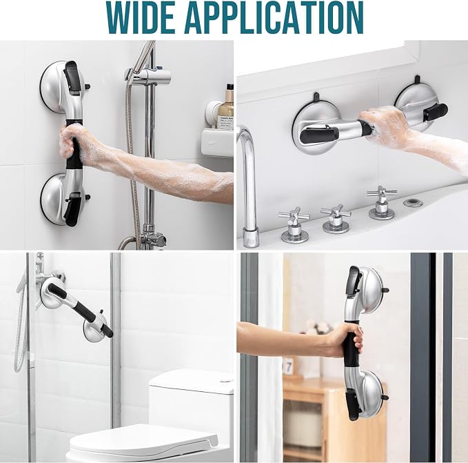 TAILI Grab Bars for Bathtubs and Showers, 2 Pack Shower Handles for Elderly - Image 9