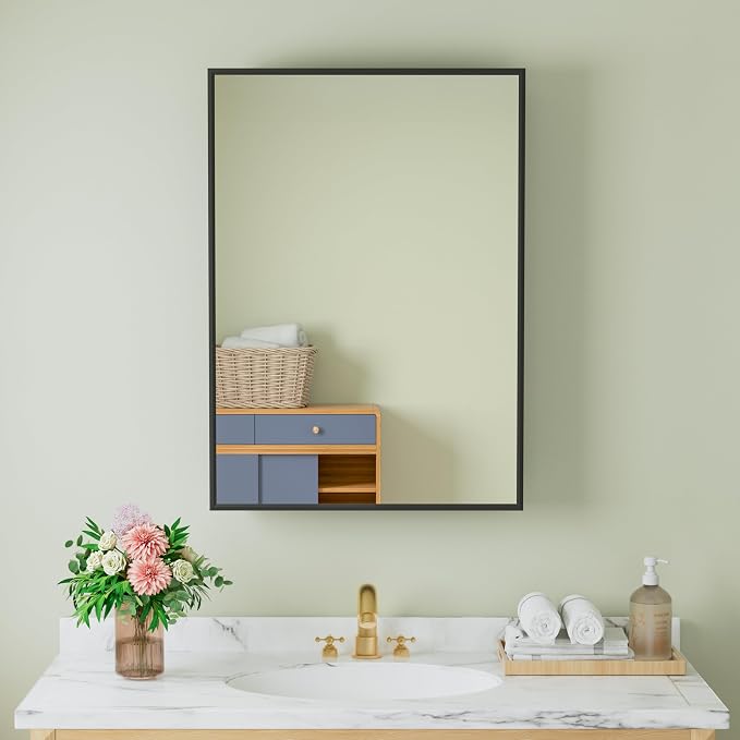 Buruis 20" x 28" Framed Medicine Cabinet - Image 9