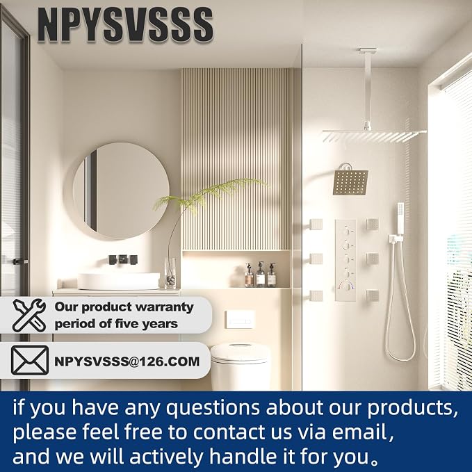 Thermostatic Shower System Dual Shower Heads - Image 9
