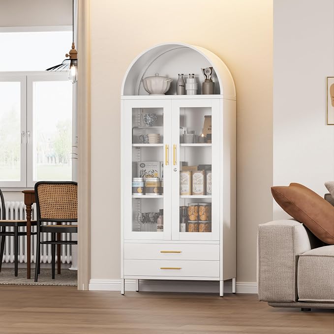 73''H Arched Kitchen Pantry Cabinets - Image 7