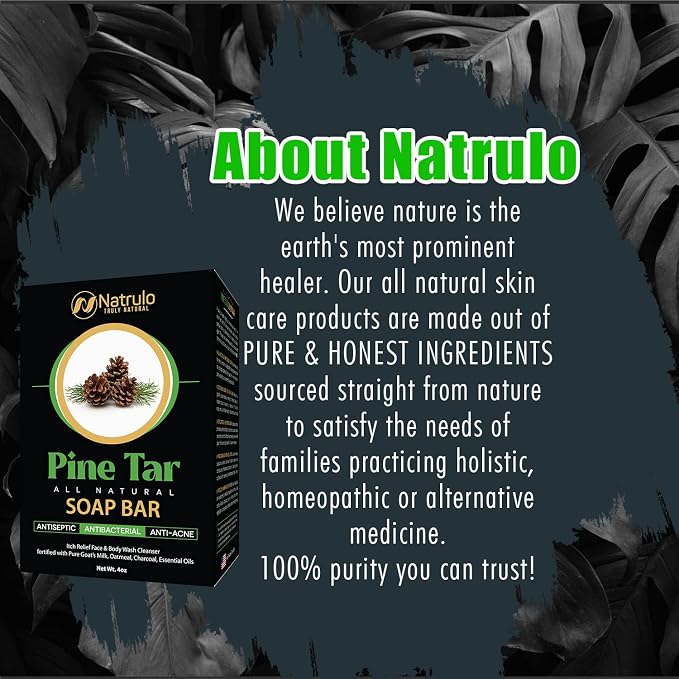 All Natural Pine Tar Soap Bar 4oz – Cleansing Anti Acne Eczema Psoriasis Itch - Image 7