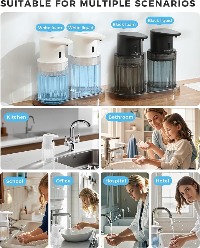 Automatic Liquid Soap Dispenser Touchless, 10oz/300ml Rechargeable, 3 - Image 9