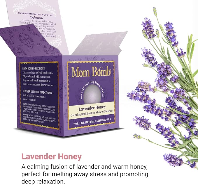 Mom Bomb Lavender Honey Bath Bomb – Essential Oils, Clean Ingredients – - Image 9