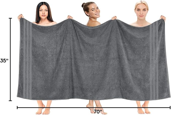 DAN RIVER 2 Pack Luxury Bath Sheets 35x70, 600 GSM, Soft & Quick Dry 100% Ring - Image 8