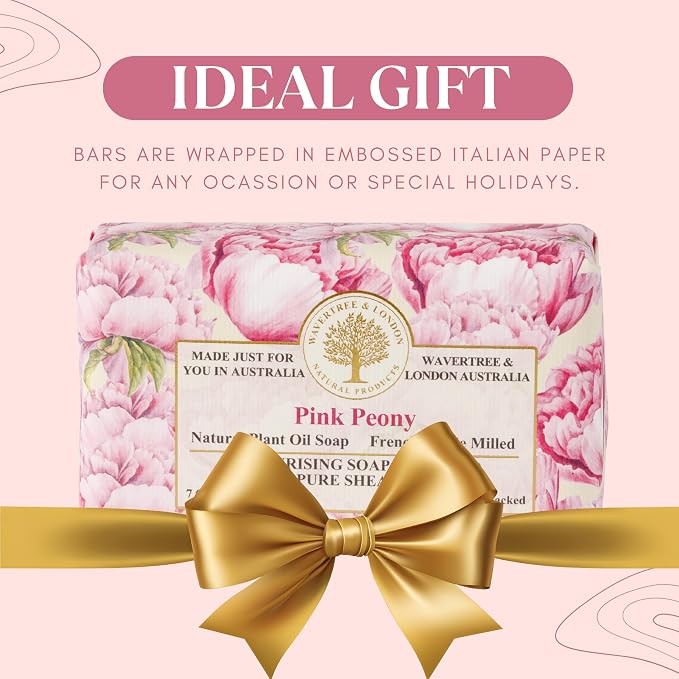 Wavertree & London Pink Peony Scented Natural Soap, 7oz Moisturizing French - Image 6
