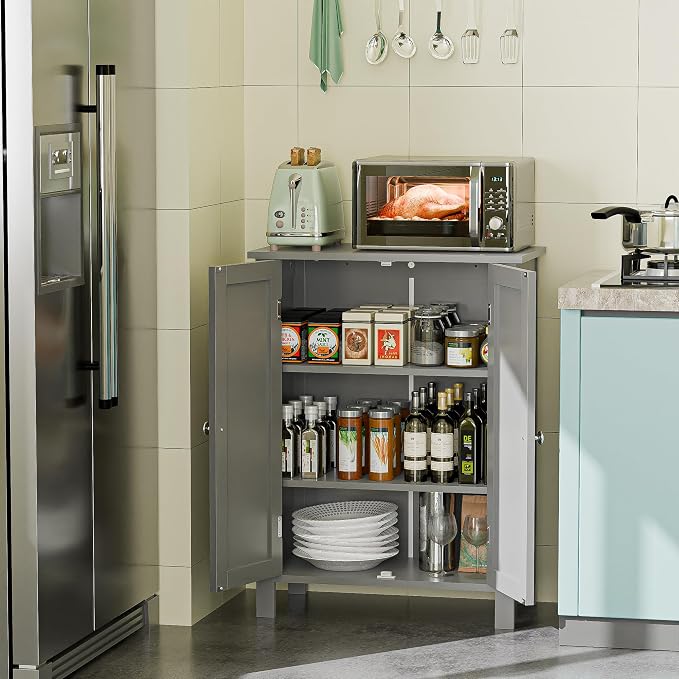 SUPER DEAL Modern Bathroom Floor Storage Cabinet - Image 7