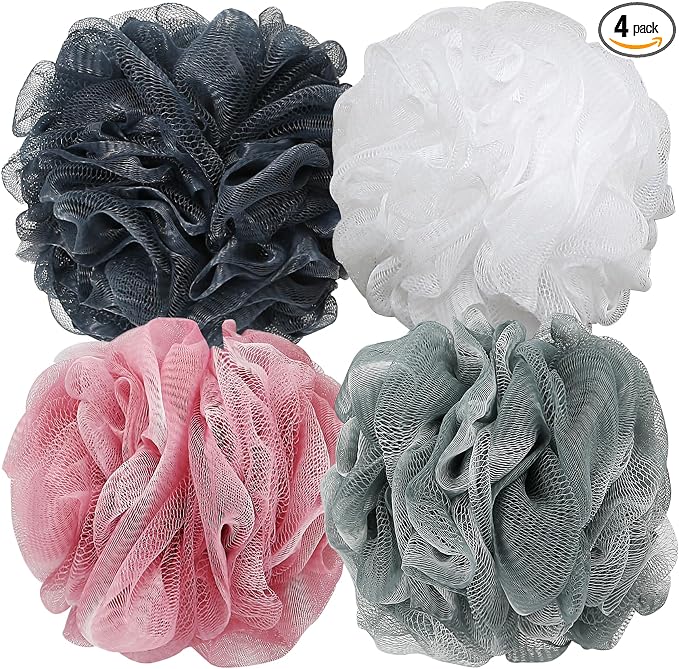 Bath Shower Loofah Sponge 60g Bath Mesh Pouf Shower Ball Body Scrubber by DadyMart