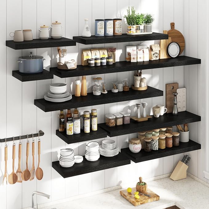 40 Inch Long Floating Shelves for Wall Set of 2, Easy Install Engineered Wood - Image 7