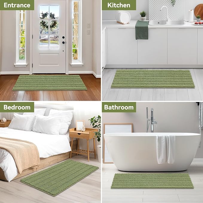 Bcoimo 48"×24" Chenille Bath Mat – Non-Slip - Image 7