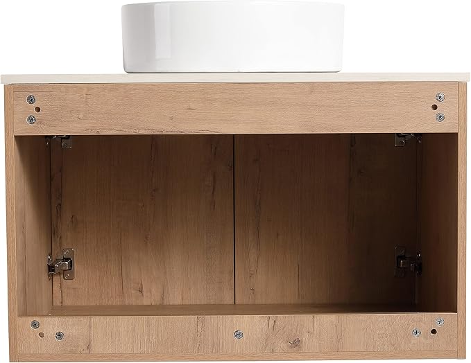 30 Inch Bathroom Vanity with Sink, Modern Wall Mount Floating Bathroom Vanity - Image 9