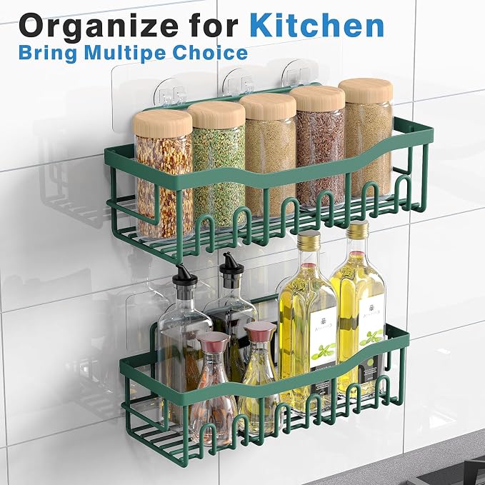 EUDELE Shower Caddy 2 Pack, Adhesive Shower Organizer - Image 7
