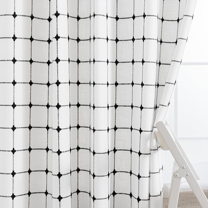 ROSERY No Hook Shower Curtain - Image 9