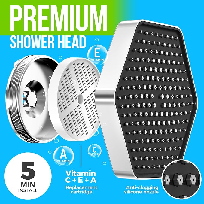 AquaHomeGroup Luxury Filtered Shower Head Set - Image 9