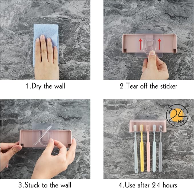 5 Slots Wall Mount Toothbrush Holder - Image 6