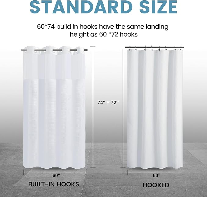 Stall No Hook Shower Curtain - Image 7