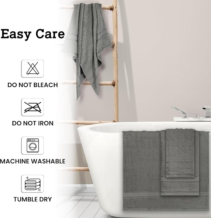 Casa Lino Bath Towel Set of 8 - Image 6