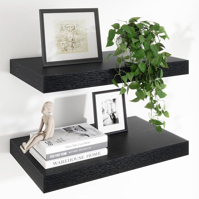 Heimlove 24 x 12 Inch Deep Floating Shelves Wall Mounted - Image 7