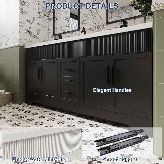 eclife 72" Bathroom Vanities Sink Combo - Image 6