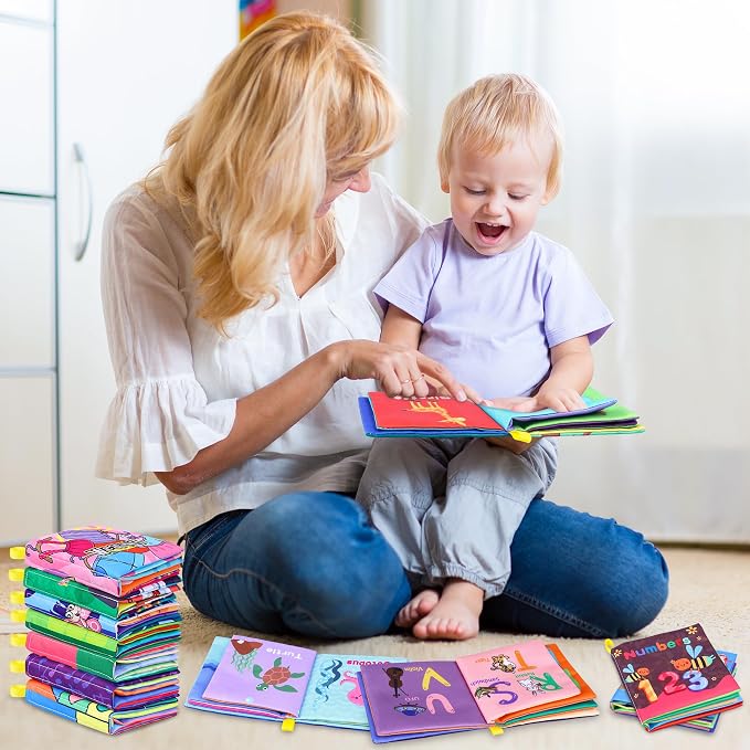 Baby Bath Books, Fabric Soft Baby Cloth Books, Early Education Toys, Waterproof - Image 7