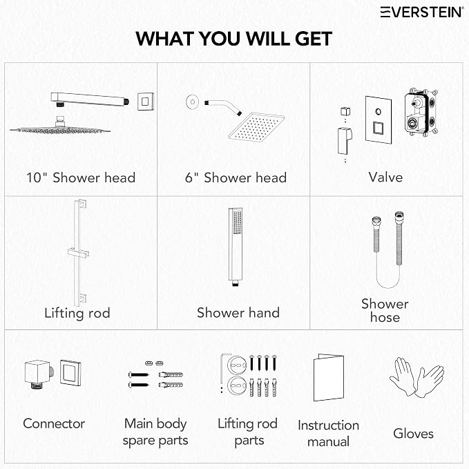 10" High-Pressure Rainfall Shower Faucet - Image 9