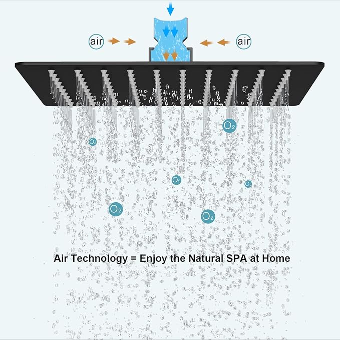SR SUN RISE 8 Inches All Metal Bathtub and Shower Faucet Combo Shower System - Image 9