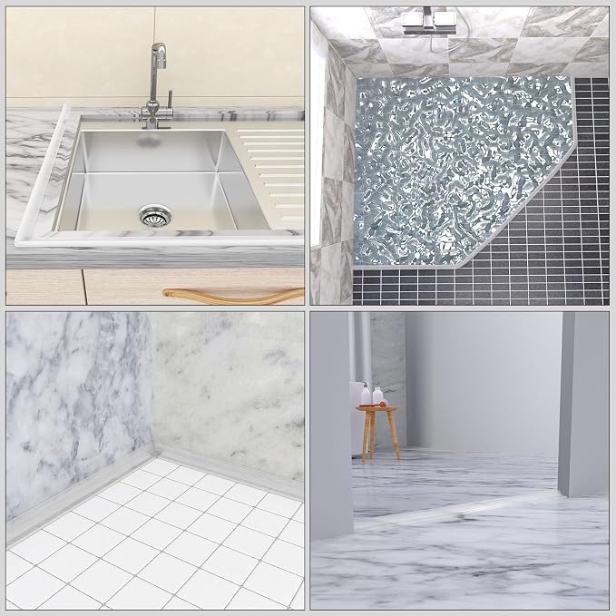98Inch Collapsible Shower Threshold Water Dam Barrier, Self Adhesive Silicone - Image 7