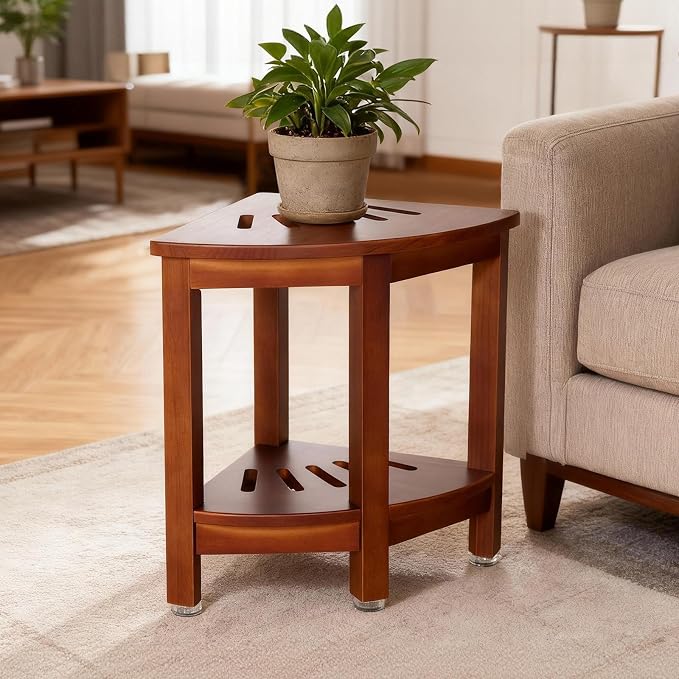 Corner Shower Bench with Shelf, 16.5" H Corner Shower Stool - Image 7