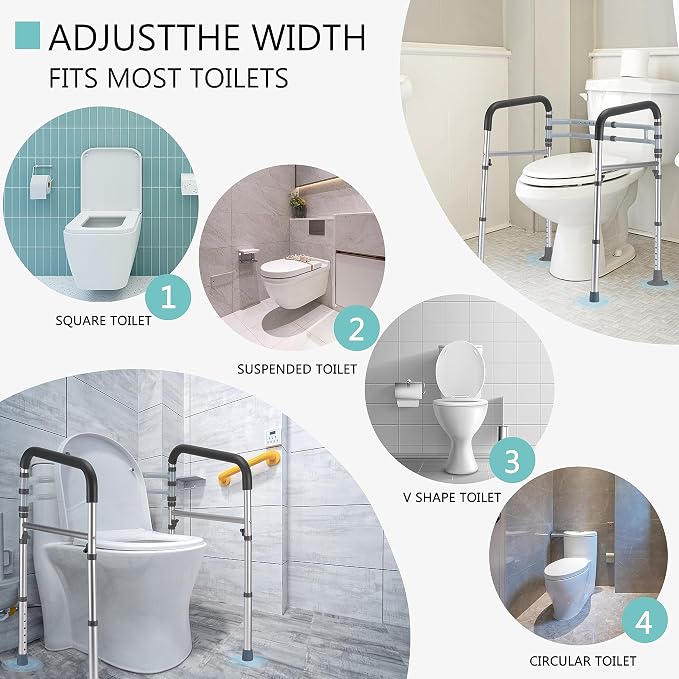 Toilet Safety Rails, Adjustable Toilet Frame - Image 6