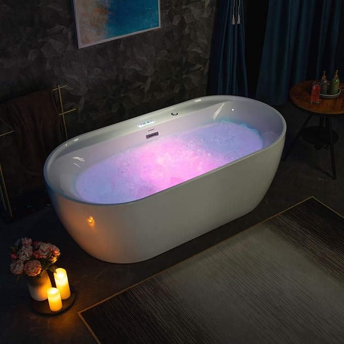WOODBRIDGE 72" x 35-3/8" Whirlpool and Air Bath Heated Soaking Combination Tub - Image 20