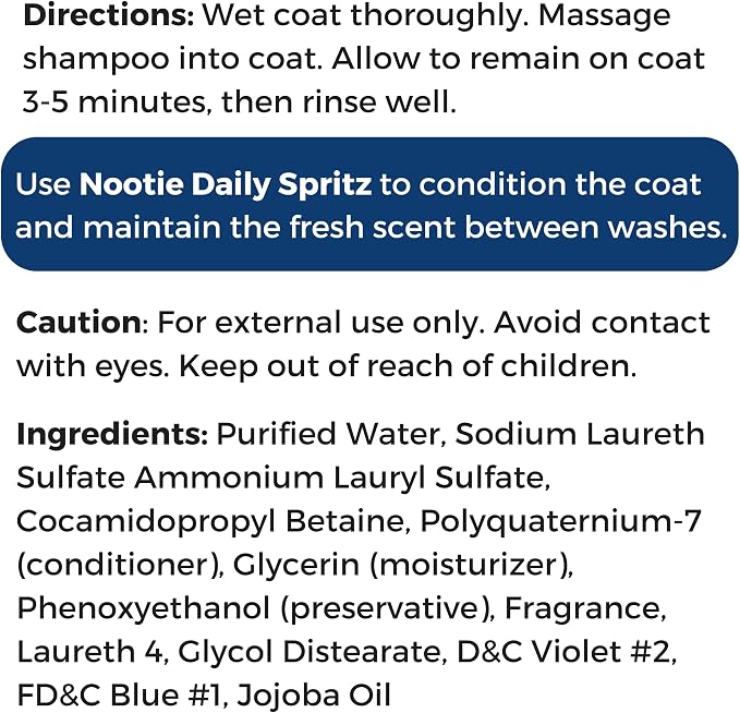 Nootie - Pet Shampoo for Sensitive Skin - Revitalizes Dry Skin & Coat - Natural - Image 7