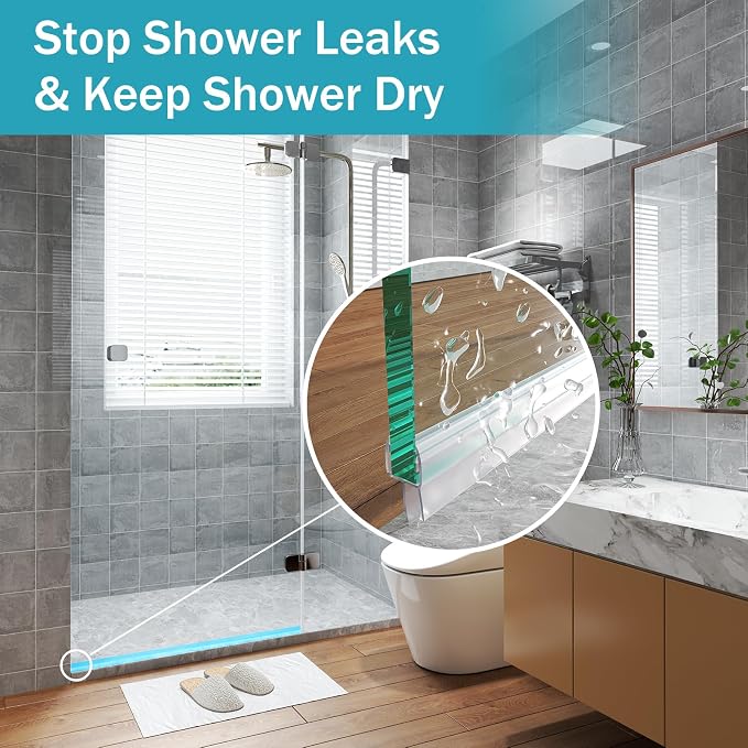 Shower Door Seal, Ultra Clear Frameless Shower Doors Strip, Stop Shower Leaks - Image 6