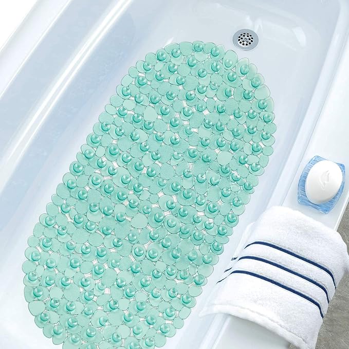 WELTRXE Pebbles Bathtub and Shower Mat Non Slip, Oval Bath Mats - Image 7