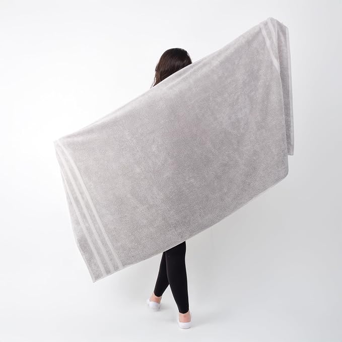 SOFE H&L | Olea Luxury Cotton Turkish Bath Towels Set of 4 Cool Gray | Premium - Image 6