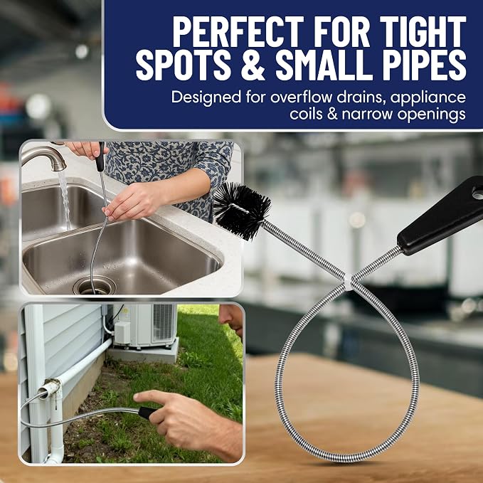 22" Long Sink Drain Cleaning Brush by FryOilSaver Co., Clog Remover - Image 8