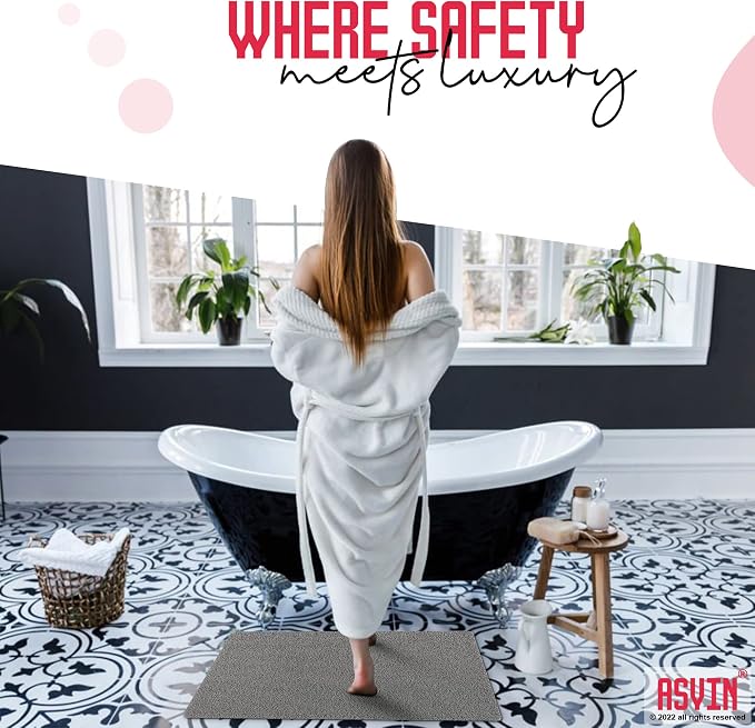 Asvin Soft Textured Bath, Tub Mat, 24x16 Inch Rectangular, Phthalate Free - Image 10