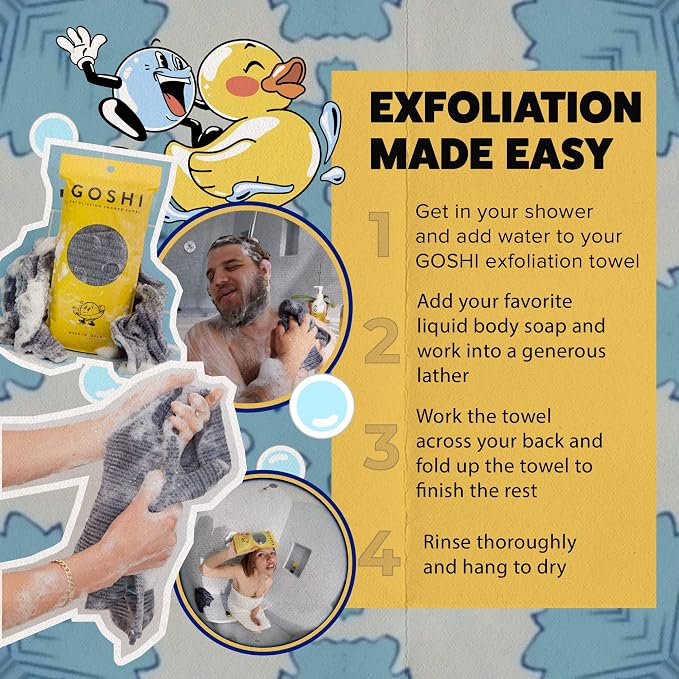 GOSHI Exfoliating Shower Towel - Image 7