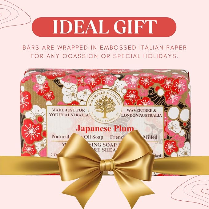 Wavertree & London Japanese Plum Scented Natural Soap, 7oz Moisturizing French - Image 6