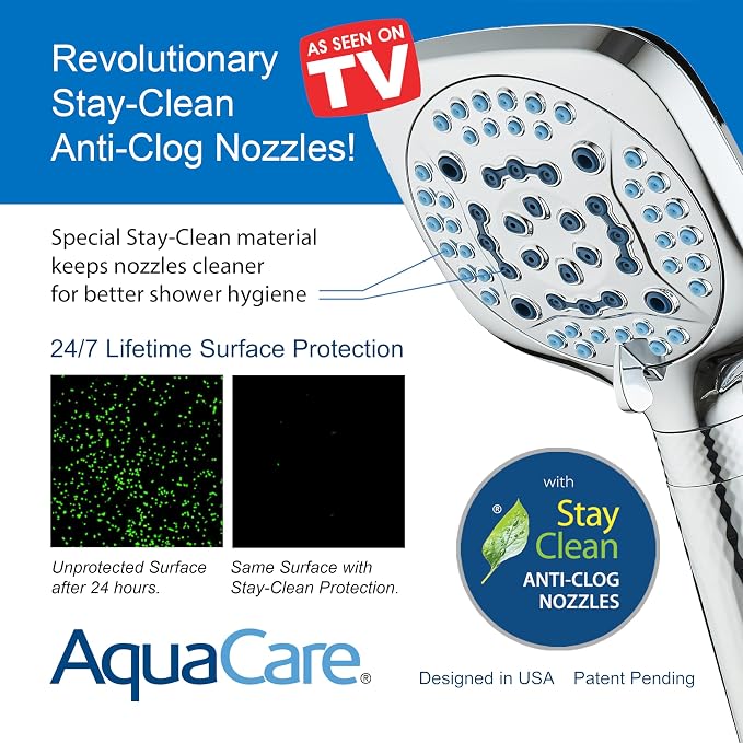 AquaCare 4X High Pressure 10 Spray Mode Filtered Showerhead - Image 8