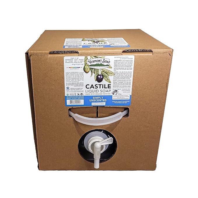 Vermont Castile Soap Unscented, Gentle Liquid Soap - Image 3