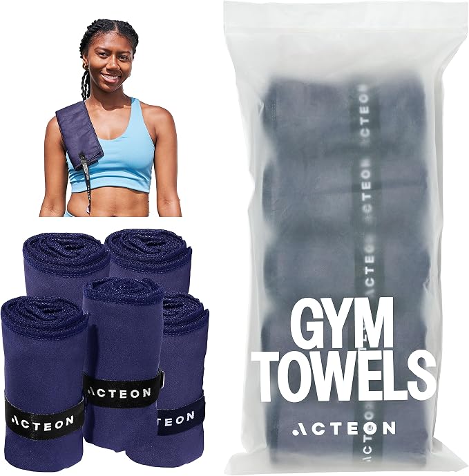 Acteon Microfiber Gym Towels 5 Pack, Quick Dry Silver ION Odor-Free Super - Image 8
