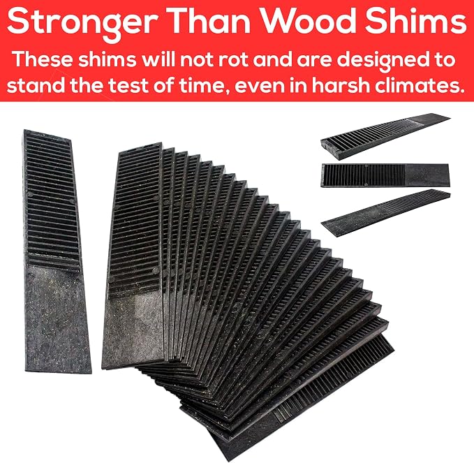 Pro-Grade Composite Shims for Heavy Duty Leveling. 24 pk 7.75 Inch, Never Rot - Image 7
