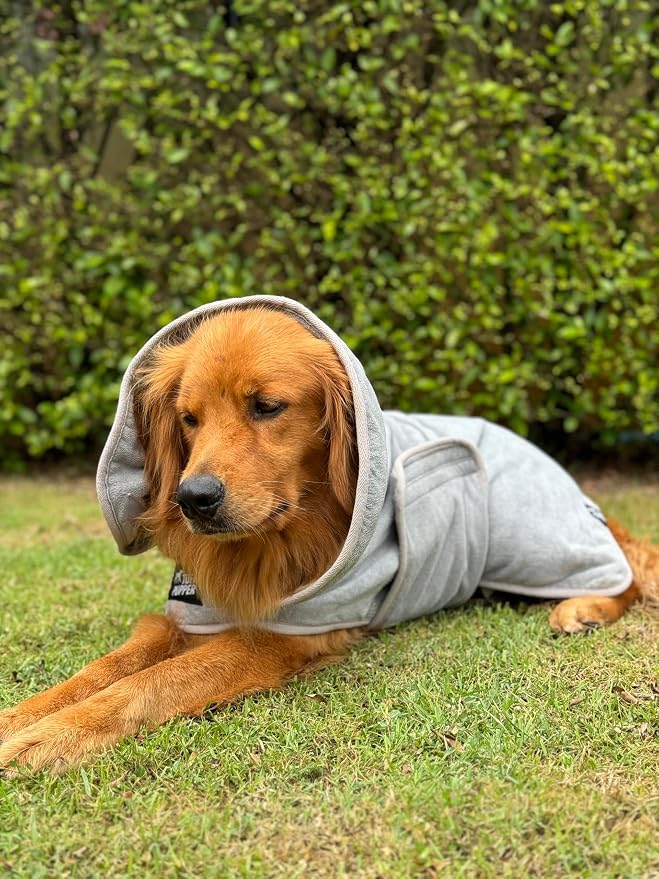 Tuff Pupper Fast Drying Dog Bath Robe | 800 GSM Plush Dog Towel - Image 8