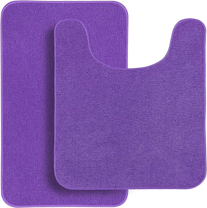 Bathroom Rugs Set 2 Pieces, Thin Bathroom Mats, Toilet Rugs, Quick Dry - Image 7
