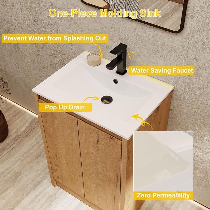 eclife 24" Bathroom Vanities - Image 6