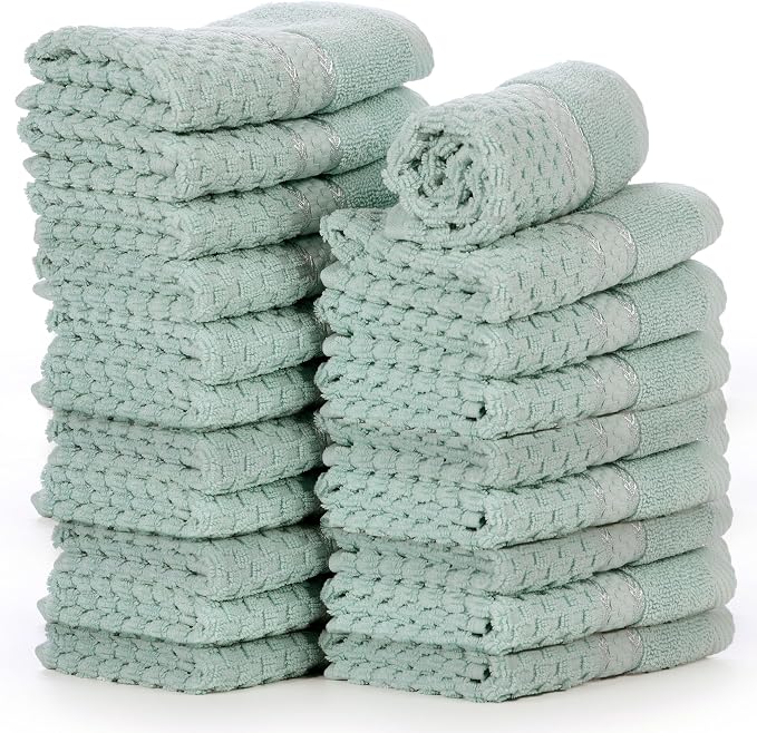 Ample Decor 100% Cotton Washcloths Set of 20 12 X 12 Inch - Image 7
