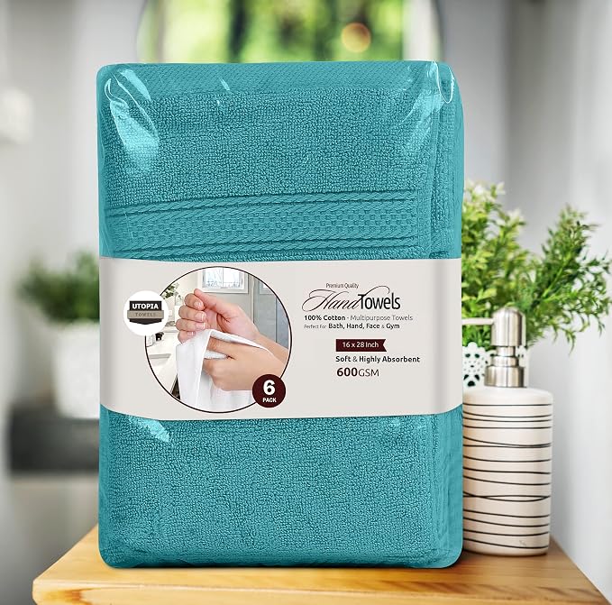 Utopia Towels 6 Pack Premium Hand Towels Set, 16 by 28 inches, 100% Ring Spun - Image 8